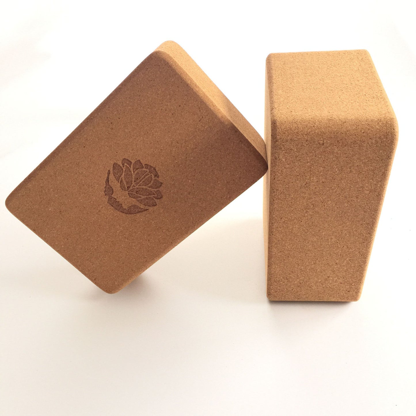 High-density natural cork yoga block for balance and support – YOGIVERSE