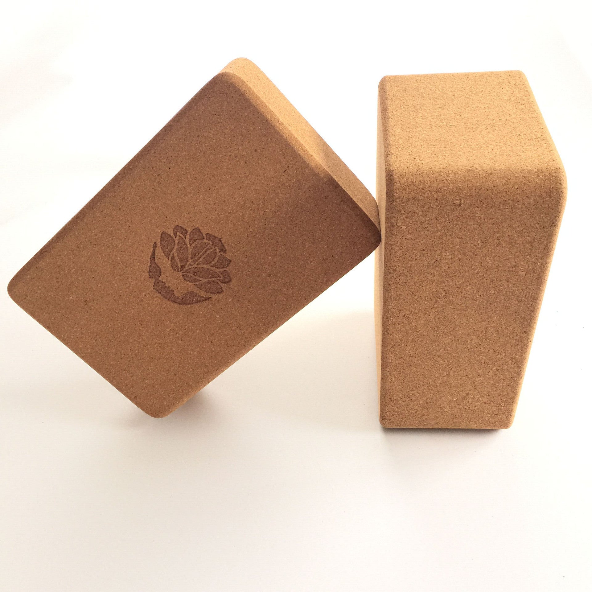High-density natural cork yoga block for balance and support – YOGIVERSE